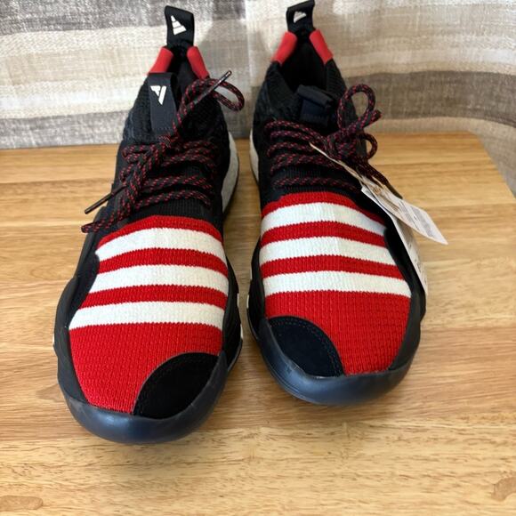 Adidas Trae Young 2 Black and Red Basketball Shoes Size 8.5 - Picture 3 of 8